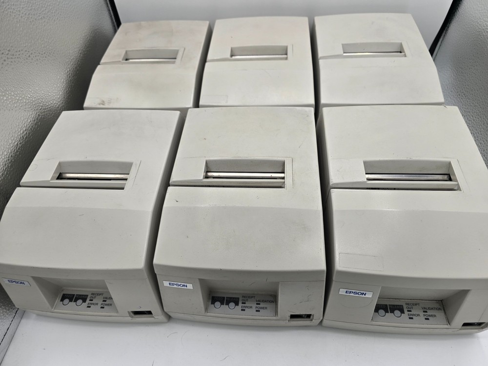 Lot of 6 Epson M133A Pos Dot Matrix Usb Thermal Receipt Printers – Read Desc.