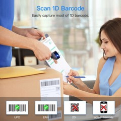 Eyoyo Barcode Scanner 1D Laser Finger Ring Reader Wireless Bluetooth for Iphone