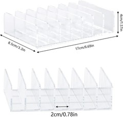 4 Pack Acrylic Money Organizer Cash Trays 7 Sections Clear Dividers Desk Orga…