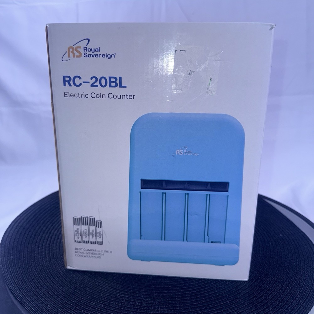 Royal Sovereign RC-20BL Electric Coin Counter Brand New Tested And Works Retro