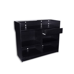 48 In Ledgetop Cash Register Checkout Counter 48″L x 22″D x 42″H | BLACK