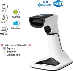 Rechargeable Wireless Scanner for 1D and 2D Barcodes with Vibration Alert