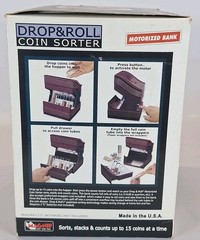 Magnif Drop And Roll Motorized Coin Sorter Battery Plastic Made In USA READ