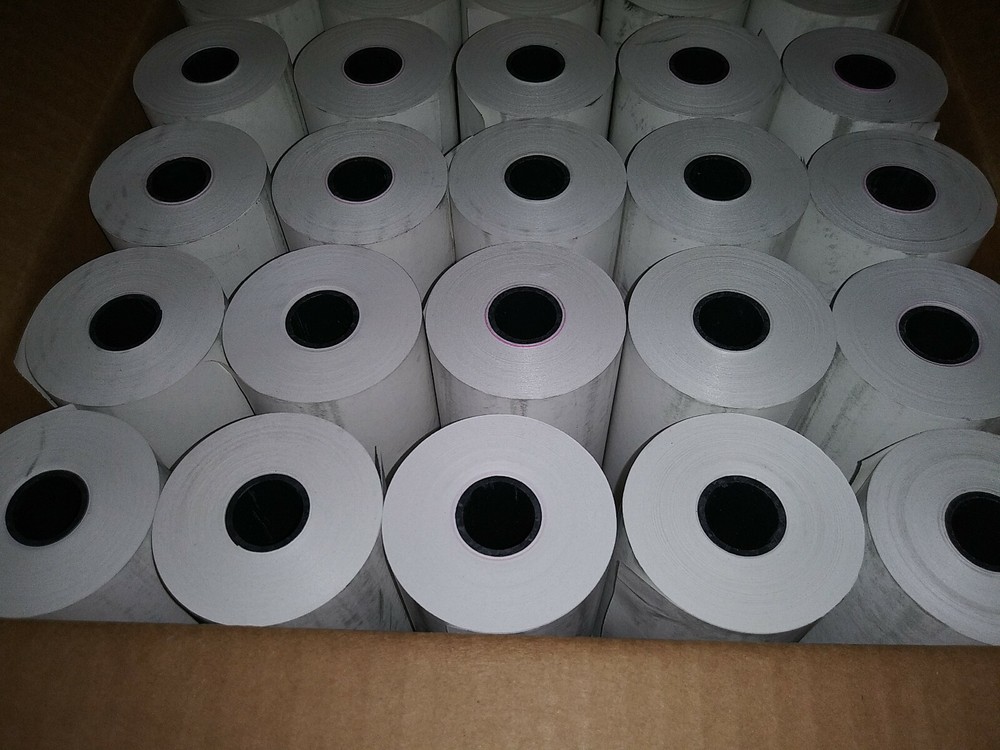 (50 Rolls) HHC Thermal Paper Rolls 4-5/16″ OD, 3/4″ ID, 150′ Length, #FL-1400