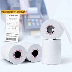 Coopaty 2 1/4″ x 50′ Thermal Receipt Paper Rolls, Cash Register/POS Roll, The…