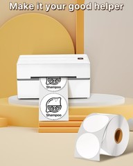 3 Inch (76.2mm x 76.2mm) Round Thermal Printer Label Stickers Self-Adhesive C…