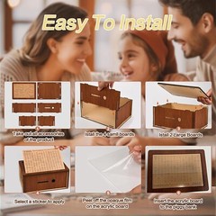 Cash Vault Wooden Money Savings Box, 10000 Savings Challenge Box