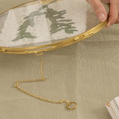 Deep Floating 8 Inch Round Hanging Glass Display Frame for Pressed Flowers, T…