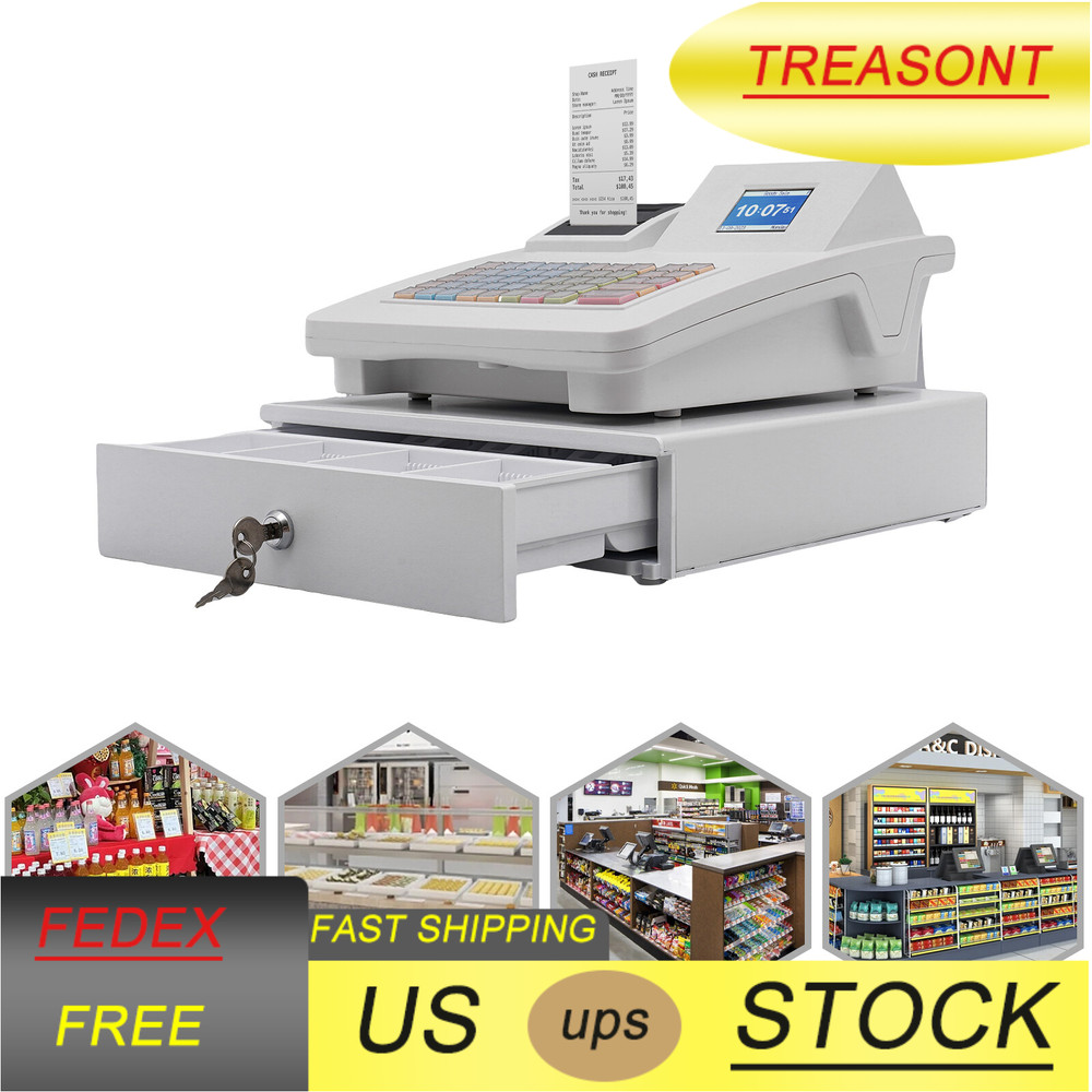 DC 12V 4A Commercial Cash Register 48-button Cash Register Cash Register 686A
