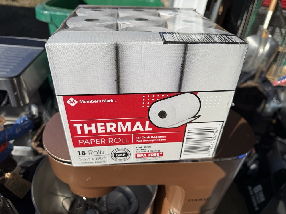 Member’s Mark Thermal Receipt Paper Rolls, 3 1/8″ X 190′, 18 Rolls