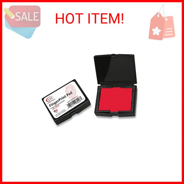 LEE Inkless Fingerprint Pad, 2.25″ x 1.75″, Red