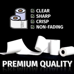 Durable 50-Pack Thermal Paper Rolls 2-1/4″ x 63′ with End of Roll Indicator