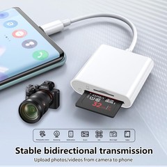 SD Card Reader for iPhone 15/16/17, Sd Card Reader USB C,Micro Sd Card Reader…
