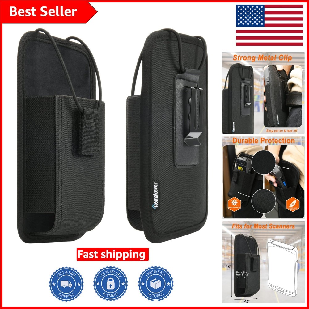 Heavy-Duty Portable Scanner Holster with Secure Belt Clip for Handheld Devices