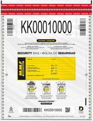 Cash Transmittal Bags | 12W X 16H | Pack of 100 | Unique Alphanumeric Numbering