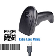 Wired Barcode Scanner Reader for Computers – USB Handheld QR PDF417 UPC EAN Gun