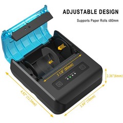 Portable 80mm Mini Thermal Receipt Printer – Mobile Bill Ticket Printer for Andr