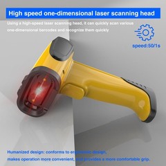 1D Handheld Laser Barcode Scanner, 2.4GHz Wireless Bluetooth USB Triple Mode …
