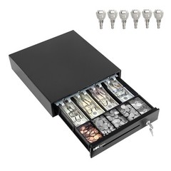 13″ Heavy Duty POS Cash Drawer 4Bill/5Coin, Removable Coin Compartment, 24V, RJ1