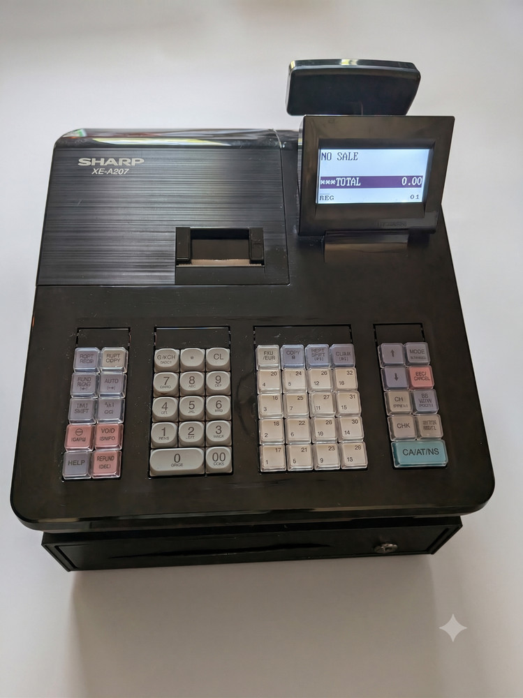 Sharp XE-A207 Electronic Cash Register – Excellent Working Condition