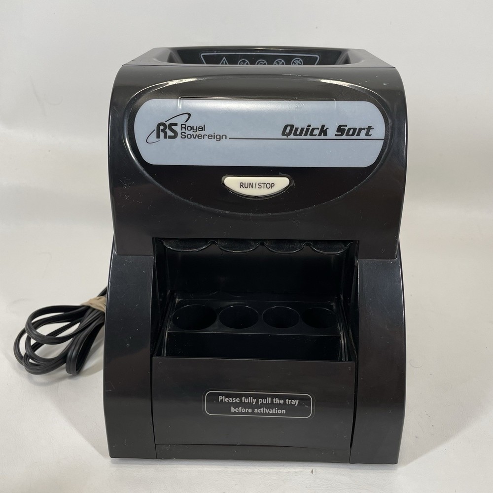 Royal Sovereign Quick Sort Electric Plastic Coin Sorter Machine tested