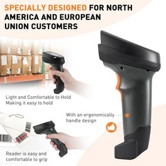 2D Wireless Barcode Scanner, Automatic Bar Code Reader with 1.8 Inch Display …