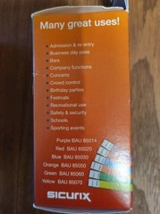 Securix Security Wristbands 100 Yellow Sequentially Numbered Cosco Red 100