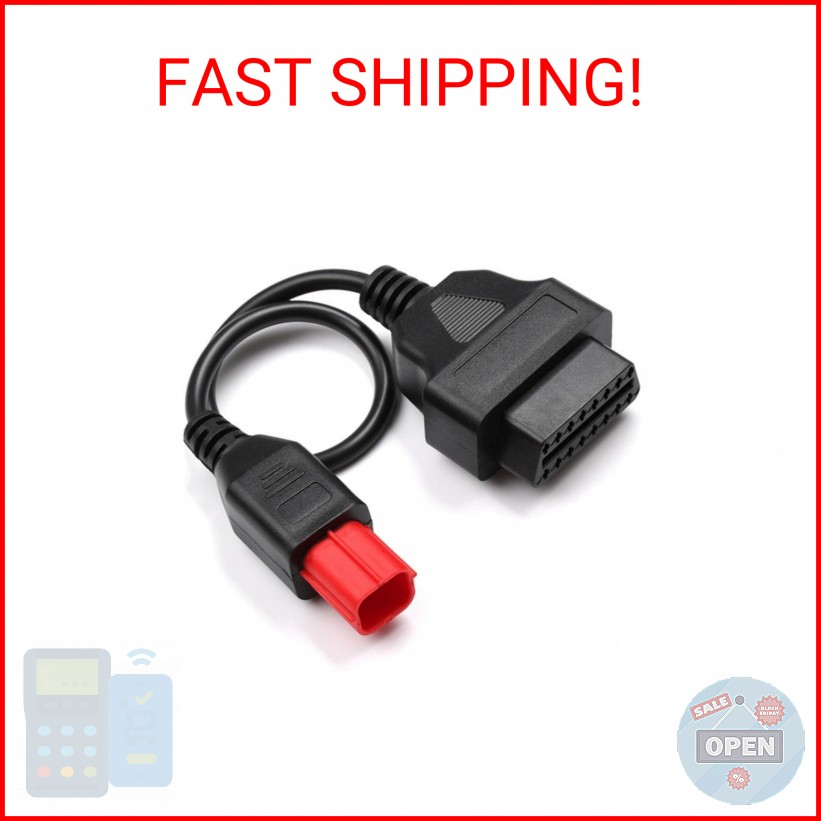 YRDGRG Euro5 Adapter 6 Pin Motorrad Bike Diagnose OBD Motorcycle 6pin to OBD2 So