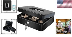 Large Portable Cash Box with Removable Tray – Secure Storage Solution