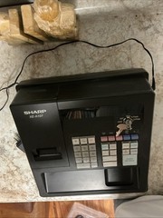 Sharp XE-A107 Black Electronic Cash Register PGM Key & Power Cord