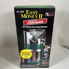 Vtg 90’s Magnif Easy Money 2 Ultimate Motorized Coin Bank Sorter w/ Ac Adapter