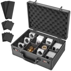 LOCKCURX Graded Coin Storage Box – Holds 120 NGC/PCGS Slabs, Medium, Black