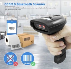 NETUM Bluetooth Barcode Scanner, Compatible with 2.4G Wireless & Bluetooth *READ