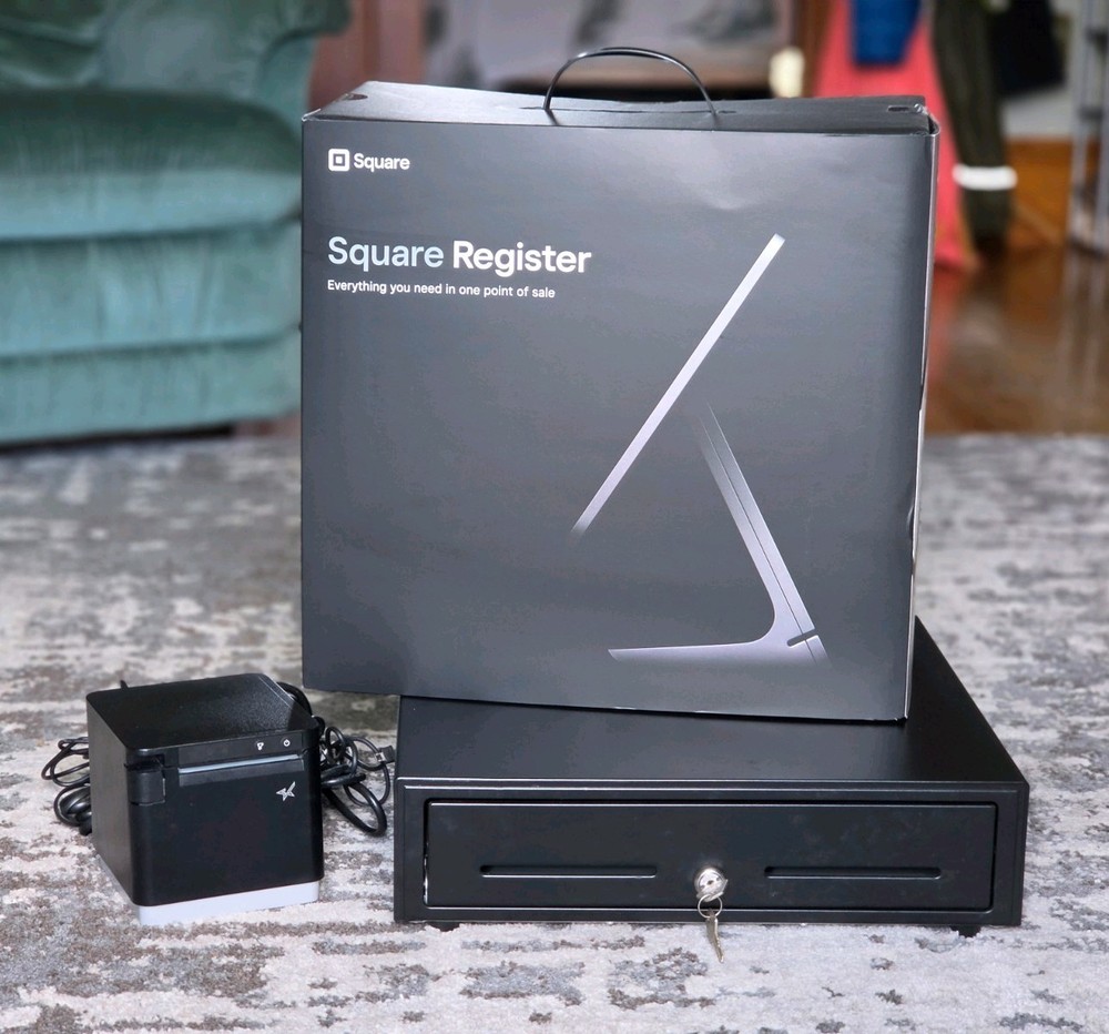 Square Register POS System – Model: SPS1-01 with cash drawer and receipt printer