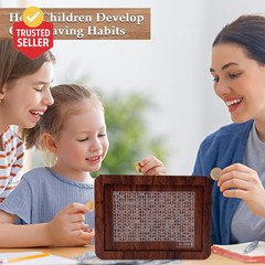 10000 Savings Challenge Box,Cash Vault Wooden Savings Box,Kakeibo Money Box,Wood