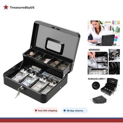 Black XL Cash Box with Key Control and Easy Transport Handle – Quality Assurance