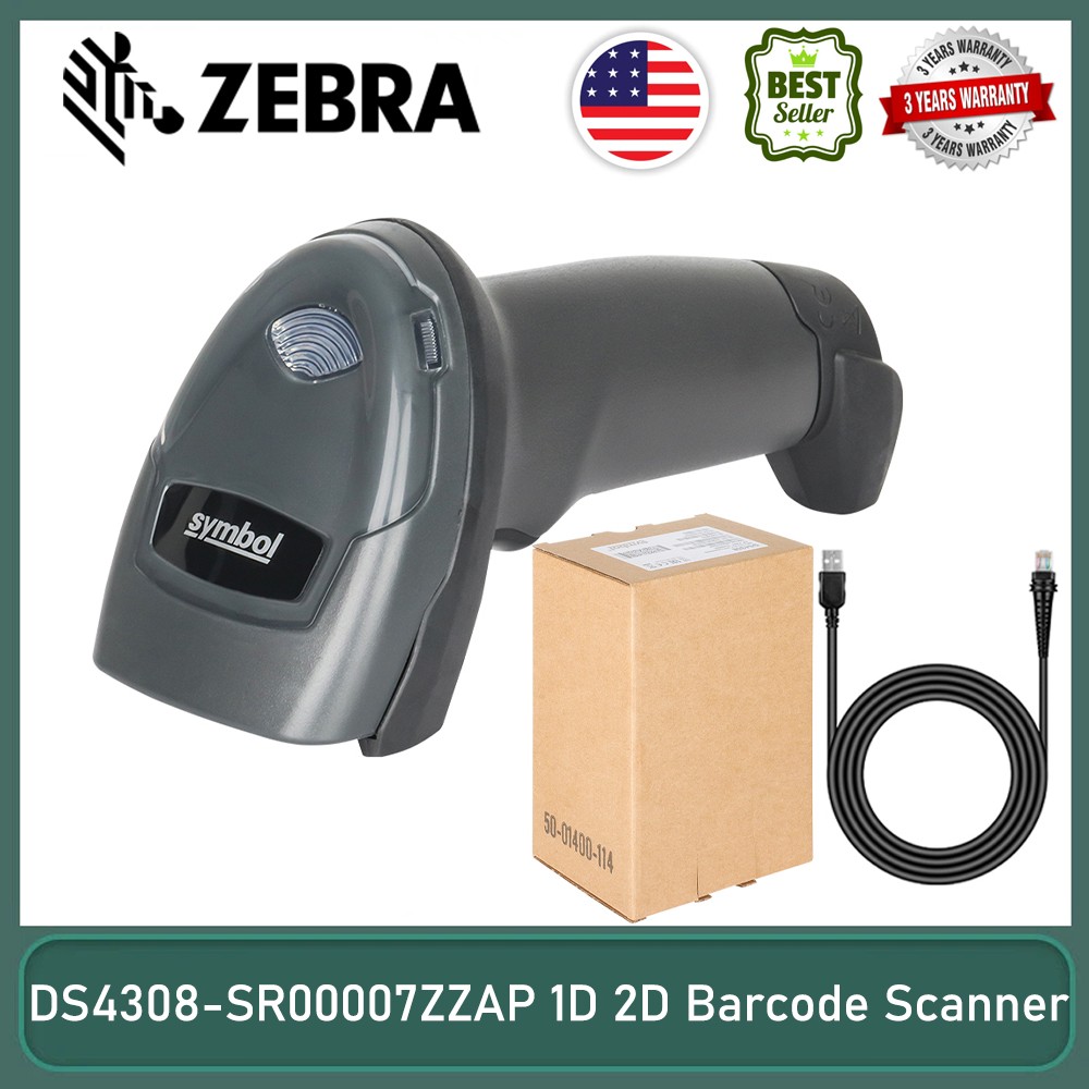 Symbol DS4308-SR00007ZZAP USB Handheld 1D 2D QR Code Barcode POS Scanner