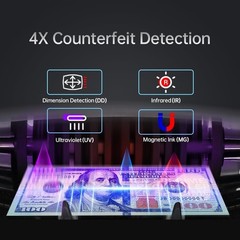 BillMaster BM6520 Money Counter Machine – Value Counting Cash Counter USD EUR CA