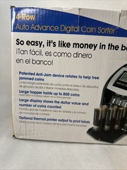 New Royal Sovereign FS-44P 4-Row Dynamic Digital Coin Sorter 800 Ct Hopper