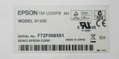 White Epson TM-U220PB M188B POS Network Receipt Printer w/ New 2 Color Ribbon