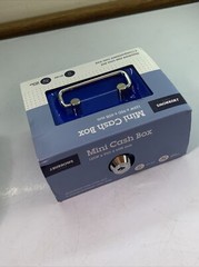 Mini Cash Box 125 X 95 X 60 mm Blue NEW