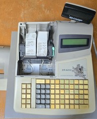 Sharp Electronic Cash Register Model ER-A410 Keys Very Clean Tested Works Great!