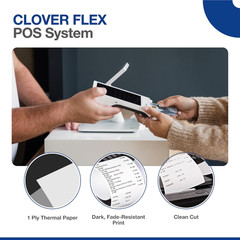 Clover Flex Paper Rolls – 10 Rolls – 2 1/4’’ X 50’- 48 GSM – Clover Flex Receipt