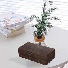 Wooden Lockable Cash Box with 20 PCS Banknotes Top-Insert Holders, Money Holder