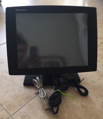Lot: PROMAC 15″monitor USB Barcode Laser Scanner w/Stand & FELLOWS Monitor Riser