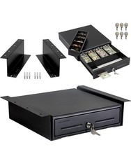 13″ SQUARE REGISTER APP CERTIFIED Cash Drawer “NEW” Electric Open & MOUNT KIT