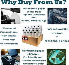 55GSM – Shrink Wrap 3 1/8 X230 Feet Clover Station Thermal Paper Rolls (1 CASE –