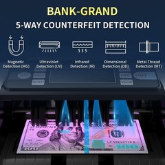 Money Counter Machine with Value Count UV/MG/IR/MT/DD Counterfeit Bill Detection