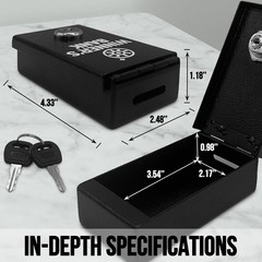 Winners Bank – Pocket Safe Cash Box for 4.13 x 2 x 2.56 inches, Black Key