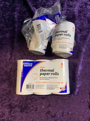 Office Depot Brand Thermal Paper Rolls, 2-1/4″ x 165′, White, new and opened